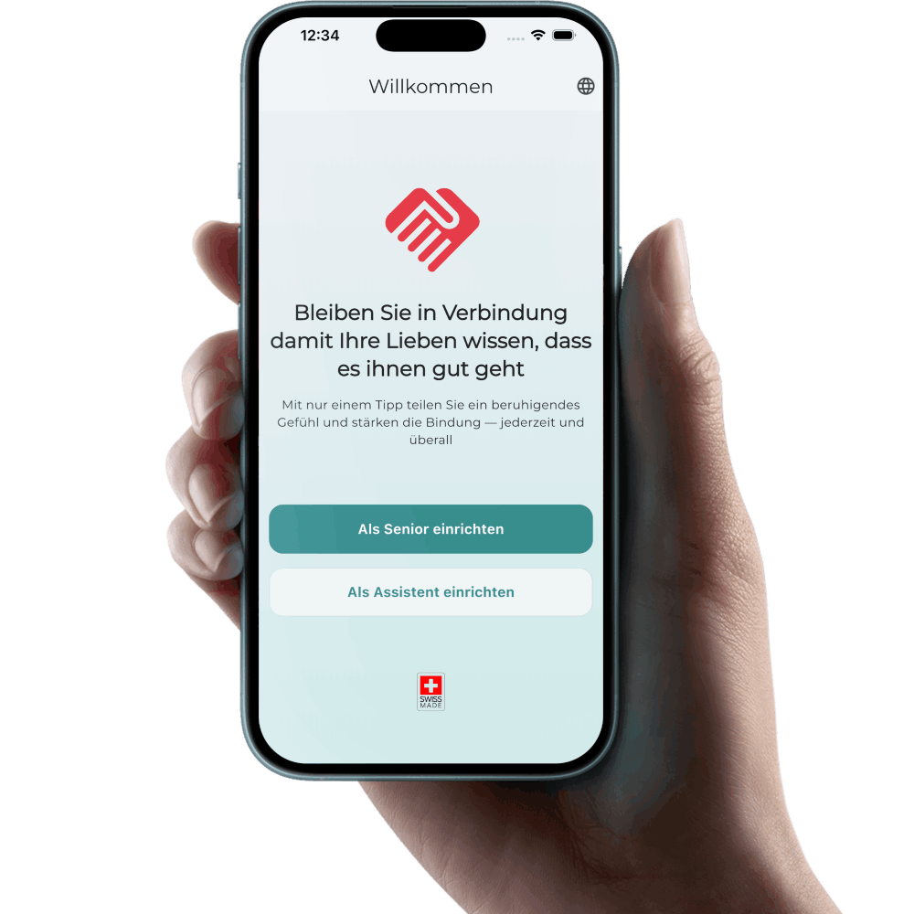 Ein Telefon mit der I am OK-App