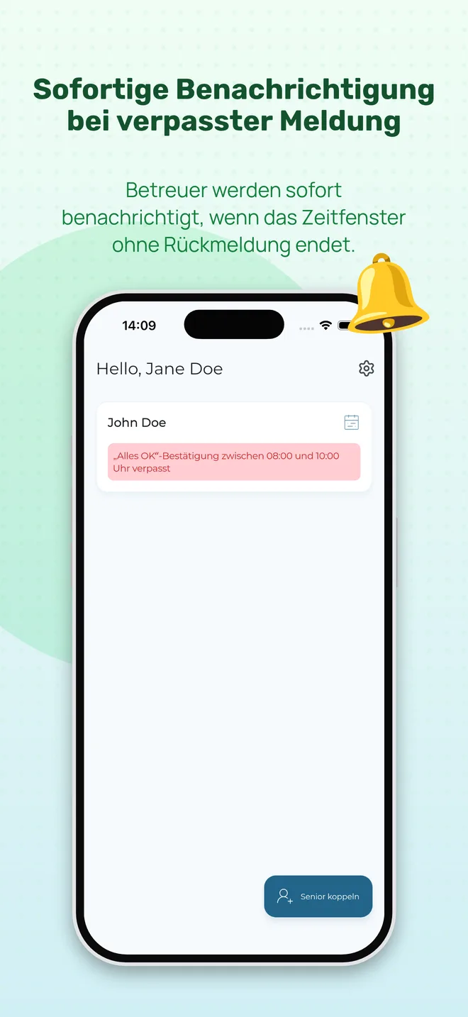Screenshot der I am OK App