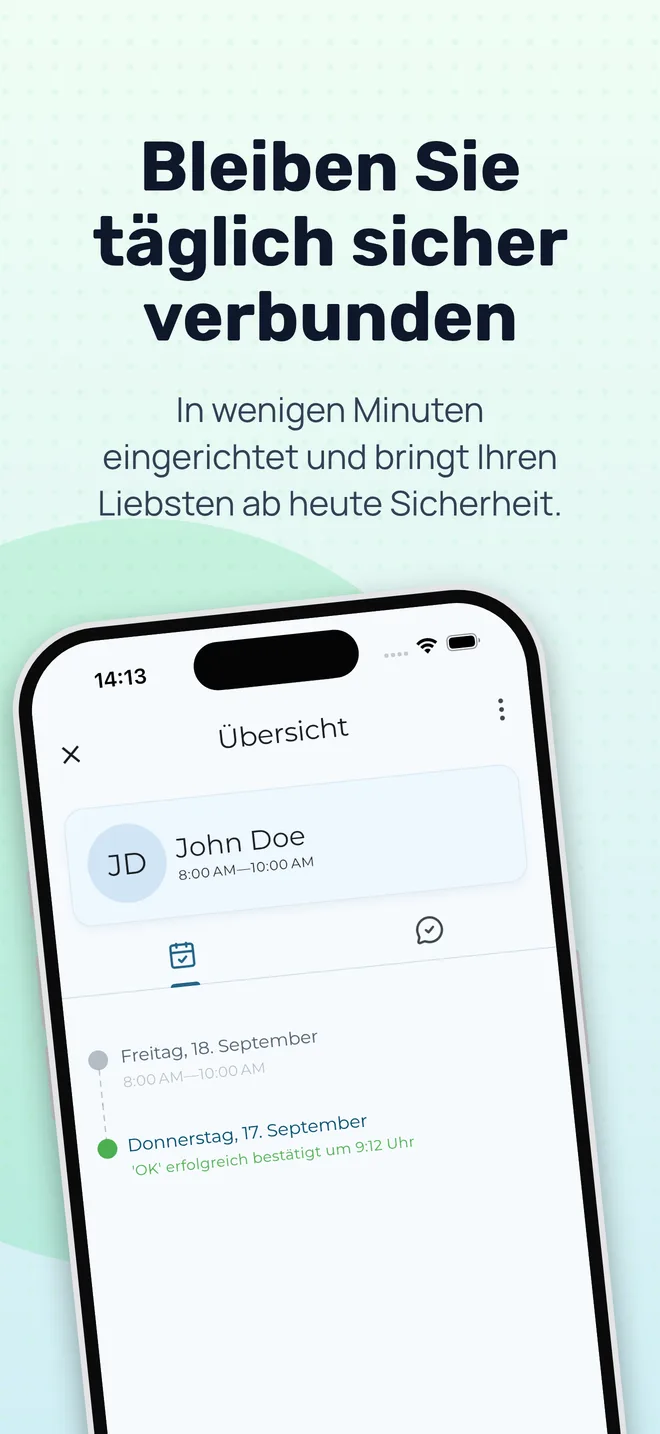 Screenshot der I am OK App